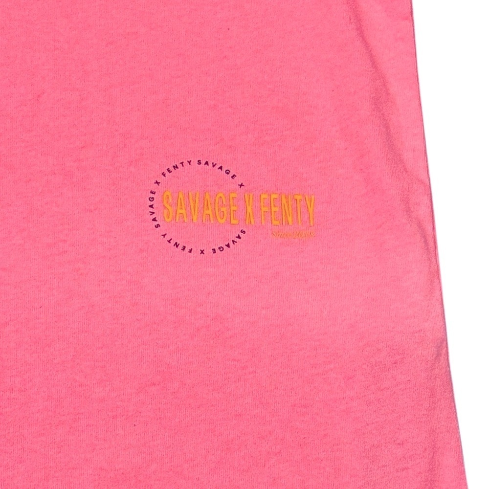 Unisex Savage x FENTY Pink Heartbreaker Essential Heavy Jersey Tee Large NWOT - Picture 4 of 8